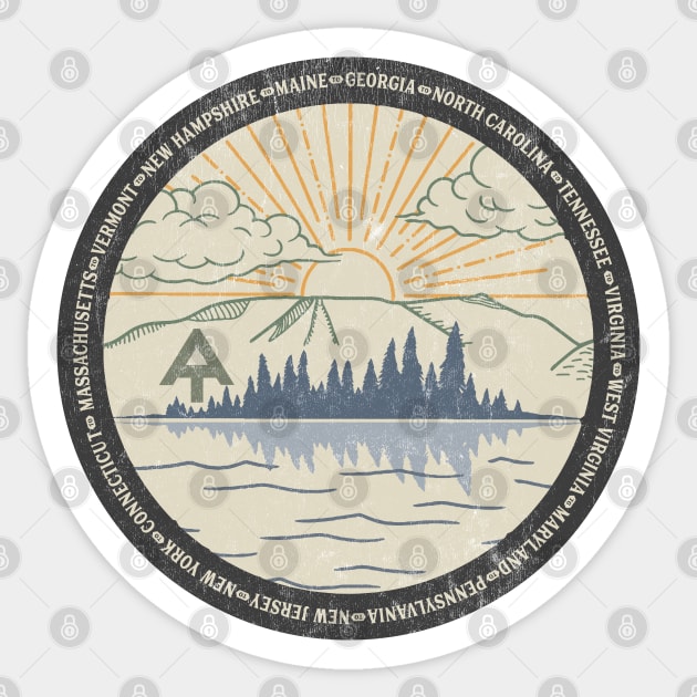 Hike Your Own Hike to Katahdin Georgia to Maine Sticker by Camp Happy Hour